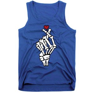 Skeleton Hand Heart Lovers Saranghae Korean Heart Pocket Cool Gift Tank Top