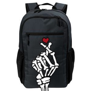 Skeleton Hand Heart Lovers Saranghae Korean Heart Pocket Cool Gift Daily Commute Backpack