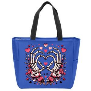 Skeleton Hand Heart: Gothic Love For ValentineS Day Gift Zip Tote Bag