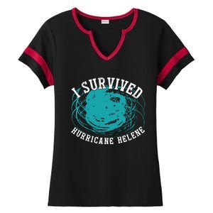 Survived Hurricane Helene 2024 Florida Meme Ladies Halftime Notch Neck Tee