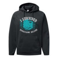 Survived Hurricane Helene 2024 Florida Meme Performance Fleece Hoodie