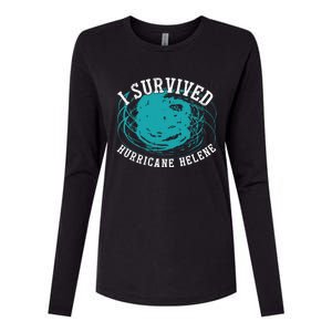 Survived Hurricane Helene 2024 Florida Meme Womens Cotton Relaxed Long Sleeve T-Shirt