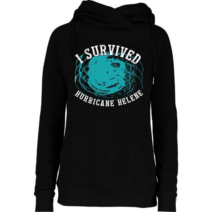 Survived Hurricane Helene 2024 Florida Meme Womens Funnel Neck Pullover Hood