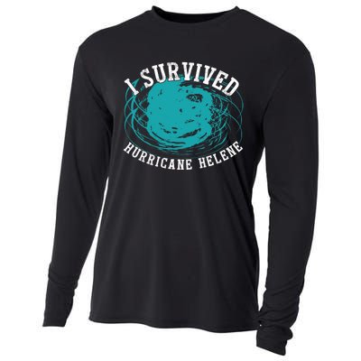 Survived Hurricane Helene 2024 Florida Meme Cooling Performance Long Sleeve Crew