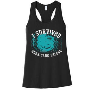 Survived Hurricane Helene 2024 Florida Meme Women's Racerback Tank