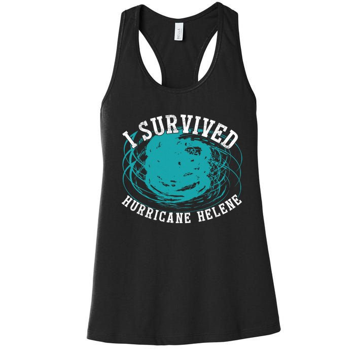 Survived Hurricane Helene 2024 Florida Meme Women's Racerback Tank