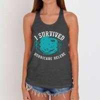 Survived Hurricane Helene 2024 Florida Meme Women's Knotted Racerback Tank