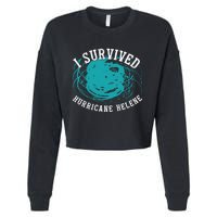 Survived Hurricane Helene 2024 Florida Meme Cropped Pullover Crew