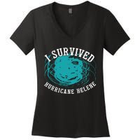 Survived Hurricane Helene 2024 Florida Meme Women's V-Neck T-Shirt