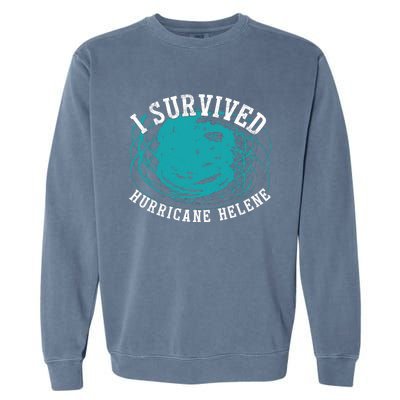 Survived Hurricane Helene 2024 Florida Meme Garment-Dyed Sweatshirt