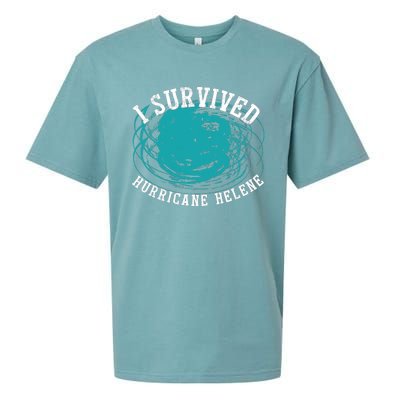 Survived Hurricane Helene 2024 Florida Meme Sueded Cloud Jersey T-Shirt