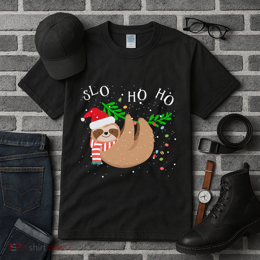 Slo Ho Ho Merry Slothmas Sloth Christmas Tall T-Shirt