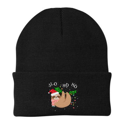 Slo Ho Ho Merry Slothmas Sloth Christmas Beanie