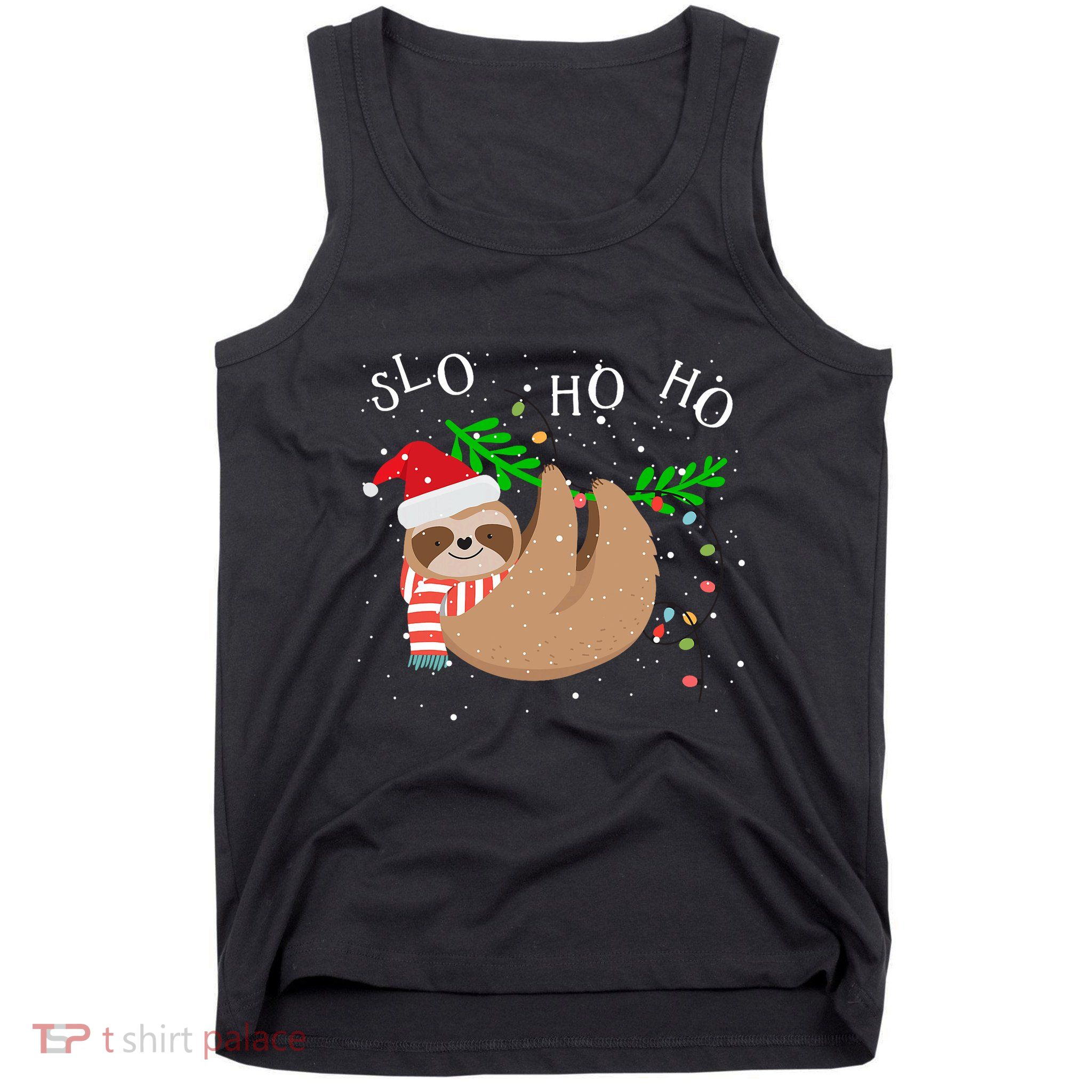 Slo Ho Ho Merry Slothmas Sloth Christmas Tank Top