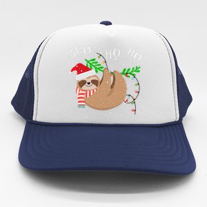 Slo Ho Ho Merry Slothmas Sloth Christmas Trucker Hat