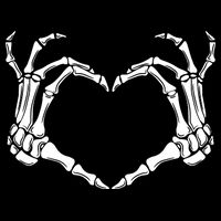 Skeleton Hand Heart Sign Funny Halloween Impact Tech Backpack