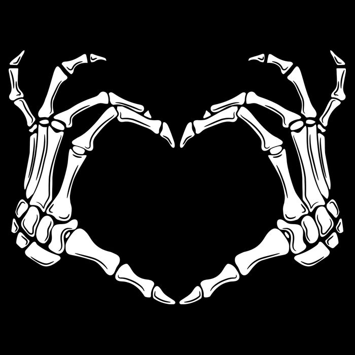 Skeleton Hand Heart Sign Funny Halloween Impact Tech Backpack