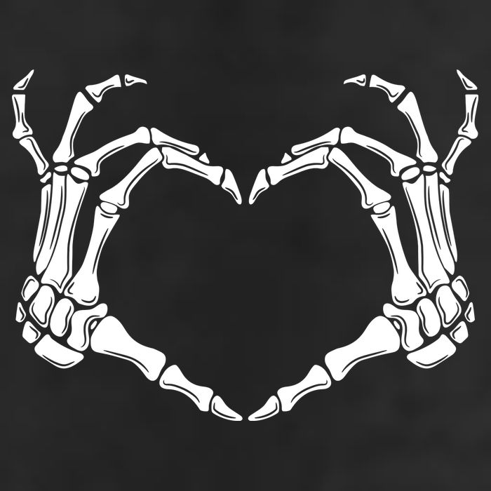 Skeleton Hand Heart Sign Funny Halloween Trucker Hat