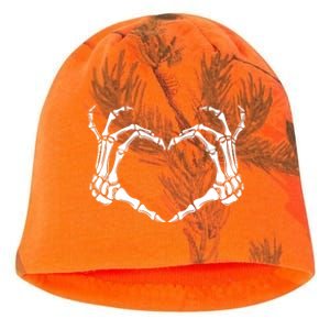 Skeleton Hand Heart Sign Funny Halloween Kati - Camo Knit Beanie