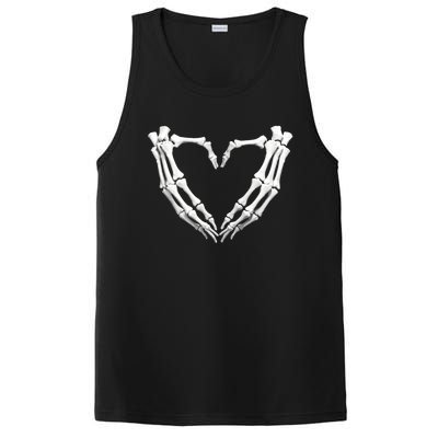 Skeleton Hands Heart Bones Halloween Costume Spooky Great Gift PosiCharge Competitor Tank