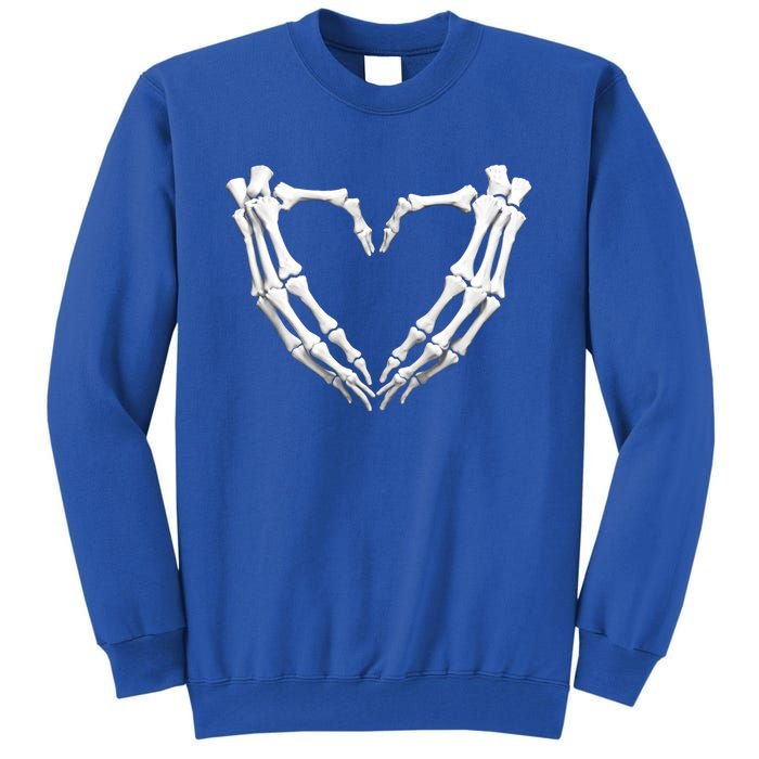 Skeleton Hands Heart Bones Halloween Costume Spooky Great Gift Tall Sweatshirt