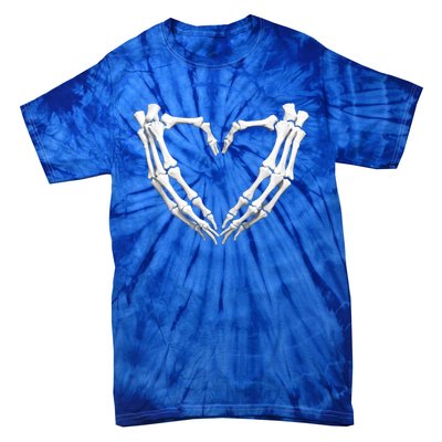 Skeleton Hands Heart Bones Halloween Costume Spooky Great Gift Tie-Dye T-Shirt