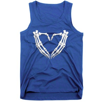 Skeleton Hands Heart Bones Halloween Costume Spooky Great Gift Tank Top