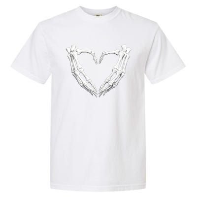 Skeleton Hands Heart Bones Halloween Costume Spooky Great Gift Garment-Dyed Heavyweight T-Shirt