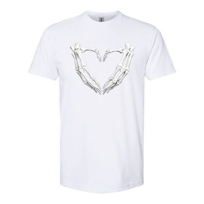 Skeleton Hands Heart Bones Halloween Costume Spooky Great Gift Softstyle CVC T-Shirt