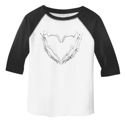 Skeleton Hands Heart Bones Halloween Costume Spooky Great Gift Toddler Fine Jersey T-Shirt