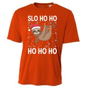 Slo Ho Ho Merry Slothmas Sloth Christmas Great Gift Cooling Performance Crew T-Shirt