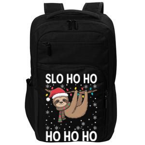 Slo Ho Ho Merry Slothmas Sloth Christmas Great Gift Impact Tech Backpack