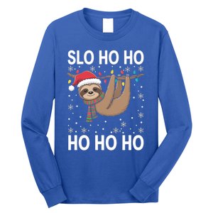 Slo Ho Ho Merry Slothmas Sloth Christmas Great Gift Long Sleeve Shirt