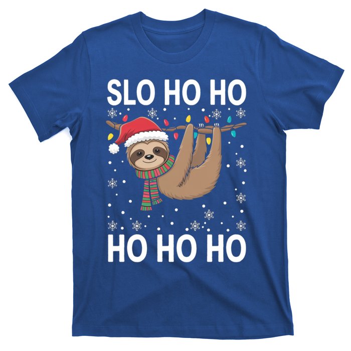 Slo Ho Ho Merry Slothmas Sloth Christmas Great Gift T-Shirt