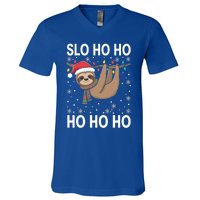 Slo Ho Ho Merry Slothmas Sloth Christmas Great Gift V-Neck T-Shirt