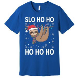 Slo Ho Ho Merry Slothmas Sloth Christmas Great Gift Premium T-Shirt