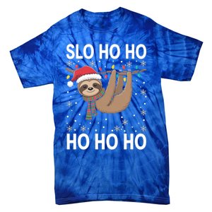 Slo Ho Ho Merry Slothmas Sloth Christmas Great Gift Tie-Dye T-Shirt