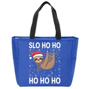 Slo Ho Ho Merry Slothmas Sloth Christmas Great Gift Zip Tote Bag