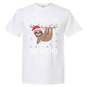 Slo Ho Ho Merry Slothmas Sloth Christmas Great Gift Garment-Dyed Heavyweight T-Shirt