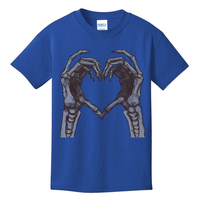 Skeleton Hands Heart Love Halloween Costume Spooky Scary Gift Kids T-Shirt