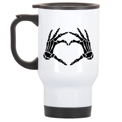 Skeleton Hands Heart Cute Gift Stainless Steel Travel Mug