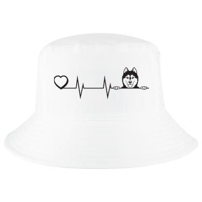Siberian Husky Heartbeat Dog Breed Husky Heart Cool Comfort Performance Bucket Hat