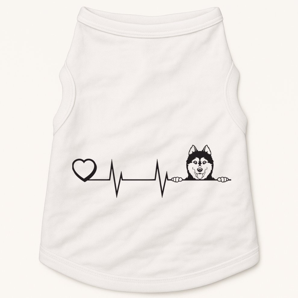 Siberian Husky Heartbeat Dog Breed Husky Heart Doggie Tank