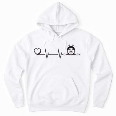 Siberian Husky Heartbeat Dog Breed Husky Heart Hoodie