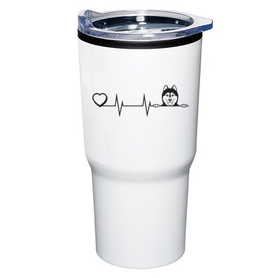Siberian Husky Heartbeat Dog Breed Husky Heart Tumbler