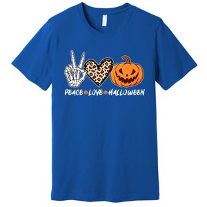 Skeleton Hands Heart Peace Love Halloween Costume Great Gift Premium T-Shirt