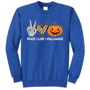 Skeleton Hands Heart Peace Love Halloween Costume Great Gift Tall Sweatshirt