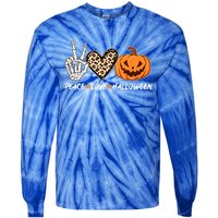 Skeleton Hands Heart Peace Love Halloween Costume Great Gift Tie-Dye Long Sleeve Shirt