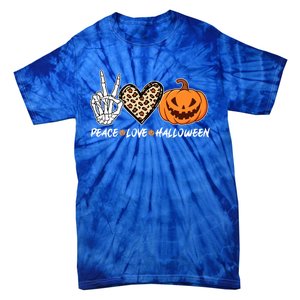 Skeleton Hands Heart Peace Love Halloween Costume Great Gift Tie-Dye T-Shirt