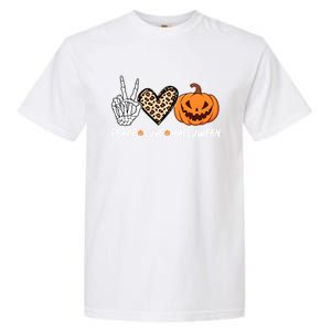 Skeleton Hands Heart Peace Love Halloween Costume Great Gift Garment-Dyed Heavyweight T-Shirt